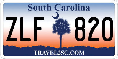 SC license plate ZLF820
