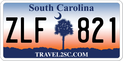 SC license plate ZLF821