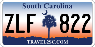 SC license plate ZLF822