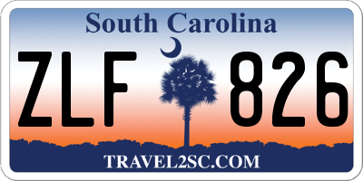 SC license plate ZLF826
