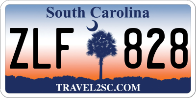 SC license plate ZLF828