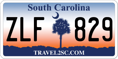 SC license plate ZLF829