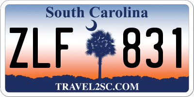 SC license plate ZLF831