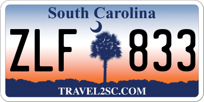 SC license plate ZLF833