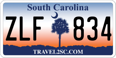 SC license plate ZLF834