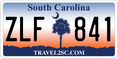 SC license plate ZLF841
