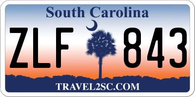 SC license plate ZLF843