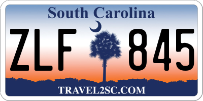 SC license plate ZLF845