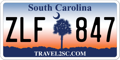 SC license plate ZLF847