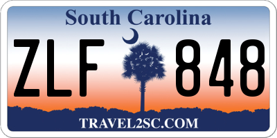 SC license plate ZLF848