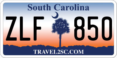 SC license plate ZLF850