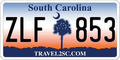 SC license plate ZLF853