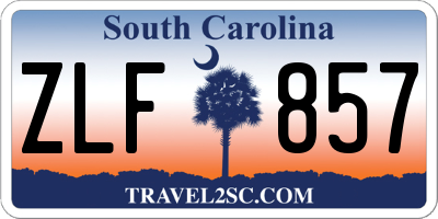 SC license plate ZLF857
