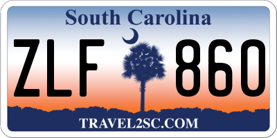 SC license plate ZLF860