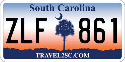 SC license plate ZLF861