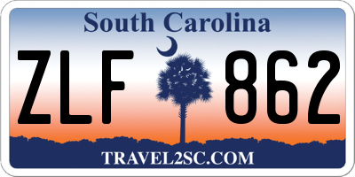 SC license plate ZLF862