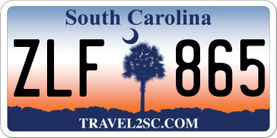 SC license plate ZLF865