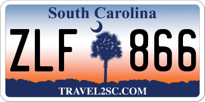 SC license plate ZLF866
