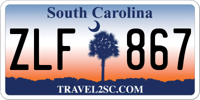 SC license plate ZLF867