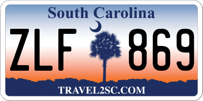 SC license plate ZLF869