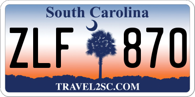 SC license plate ZLF870