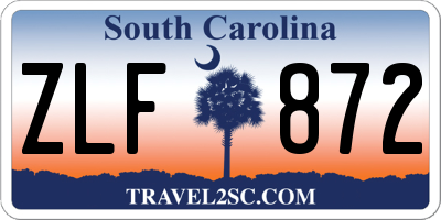 SC license plate ZLF872