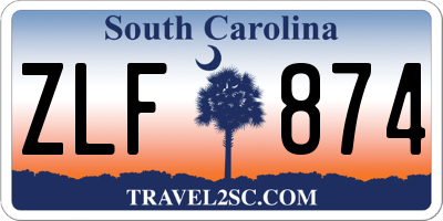 SC license plate ZLF874