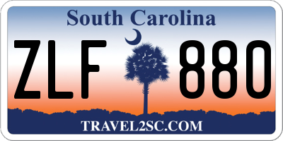 SC license plate ZLF880