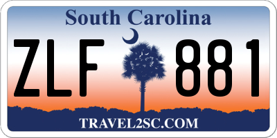 SC license plate ZLF881