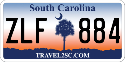 SC license plate ZLF884
