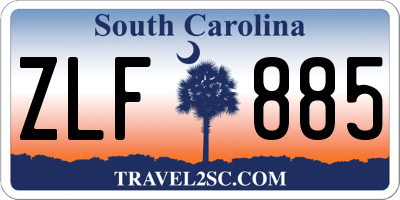 SC license plate ZLF885
