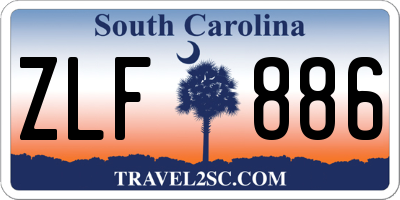 SC license plate ZLF886