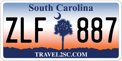 SC license plate ZLF887
