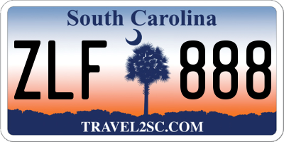 SC license plate ZLF888