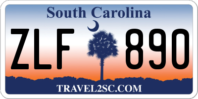 SC license plate ZLF890