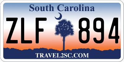 SC license plate ZLF894