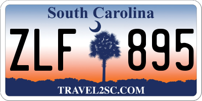 SC license plate ZLF895