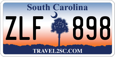 SC license plate ZLF898