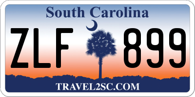 SC license plate ZLF899