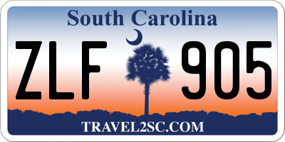 SC license plate ZLF905