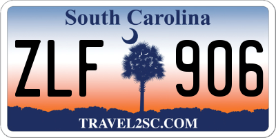 SC license plate ZLF906