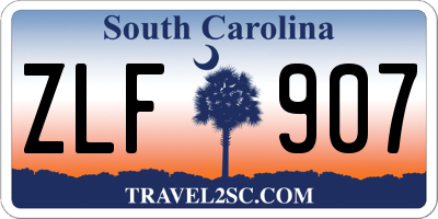 SC license plate ZLF907