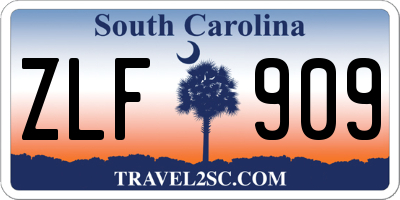 SC license plate ZLF909