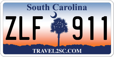 SC license plate ZLF911