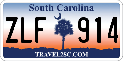 SC license plate ZLF914