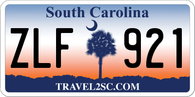 SC license plate ZLF921
