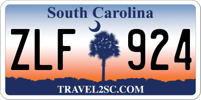 SC license plate ZLF924
