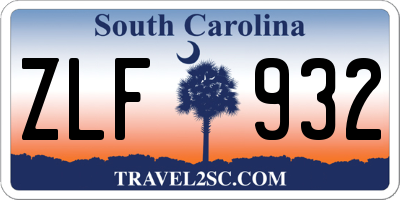 SC license plate ZLF932