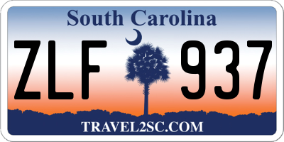 SC license plate ZLF937