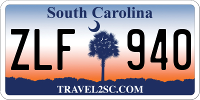 SC license plate ZLF940